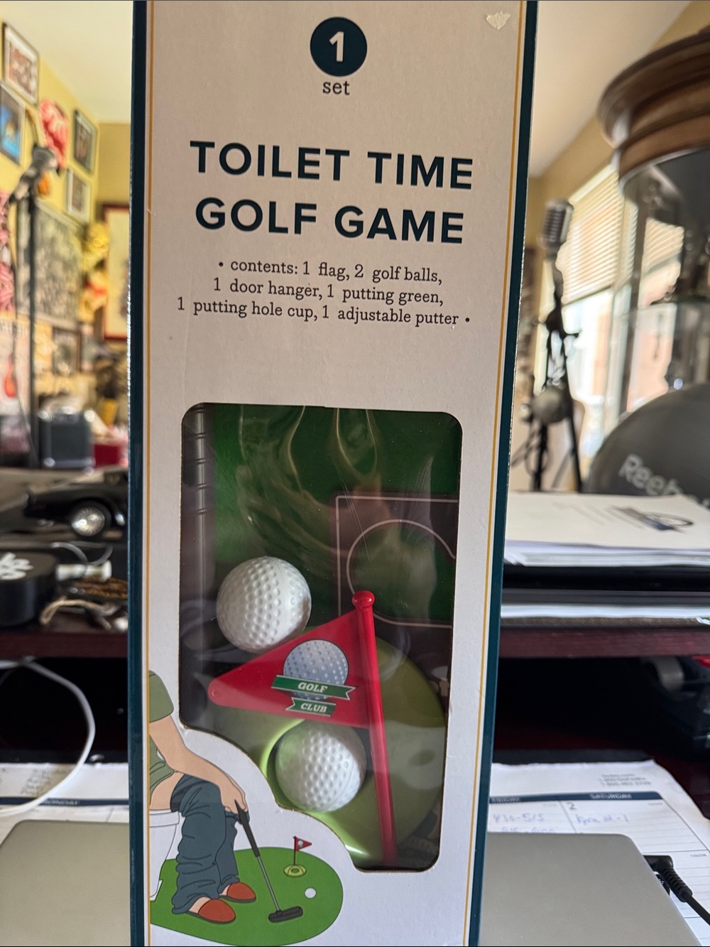 Brand new in the package Toilet Time Golf Game - Green & Red Putting Set